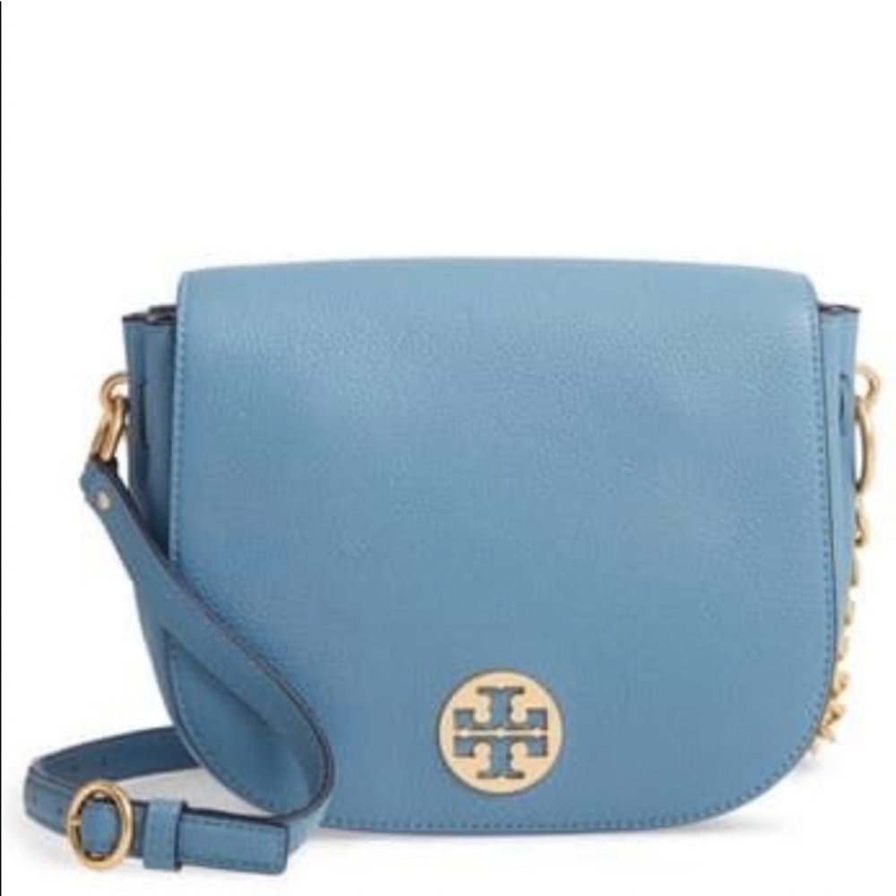 SOLDAuthentic TORY BURCH Leather Saddle flap crosb - Picture 15 of 16